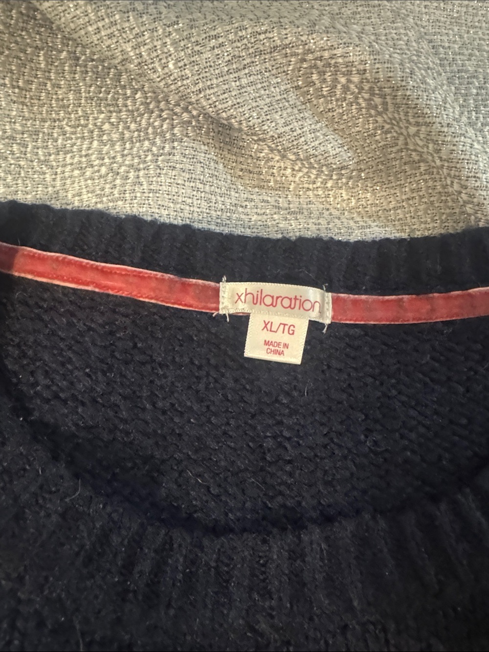 Xhilaration Black Crewneck Sweater with Cupcake Intarsia - Picture 2 of 2